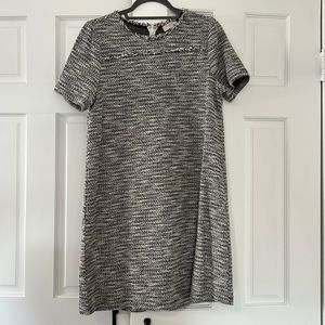 Black and white midi dress Medium Petite